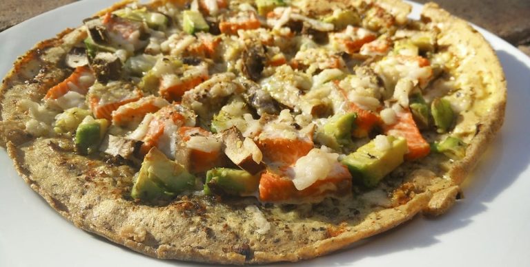 pizza con base de col