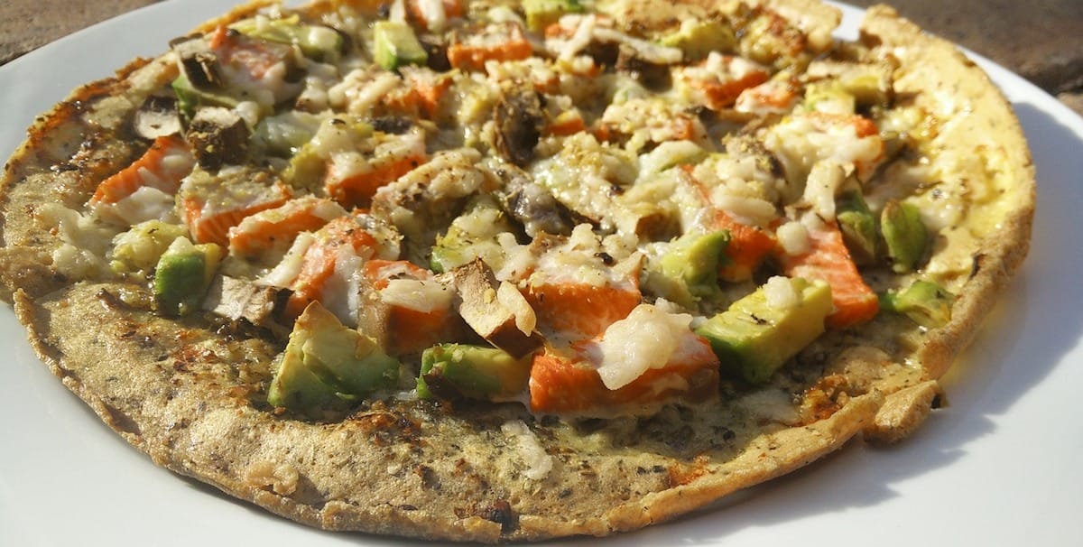 pizza con base de col